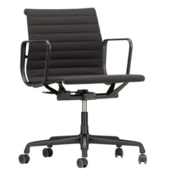 Krzesło Biurowe Aluminium Ea 117 Tkanina Hopsack Nero - Podstawa Czarna Vitra