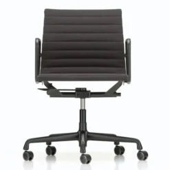 Krzesło Biurowe Aluminium Ea 117 Tkanina Hopsack Nero - Podstawa Czarna Vitra