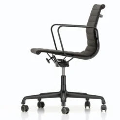 Krzesło Biurowe Aluminium Ea 117 Tkanina Hopsack Nero - Podstawa Czarna Vitra
