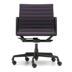 Krzesło Biurowe Aluminium Ea 117 Tkanina Track Blue - Podstawa Czarna Vitra