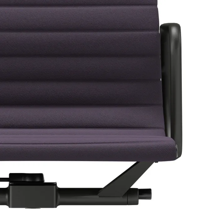 Krzesło Biurowe Aluminium Ea 117 Tkanina Track Blue - Podstawa Czarna Vitra