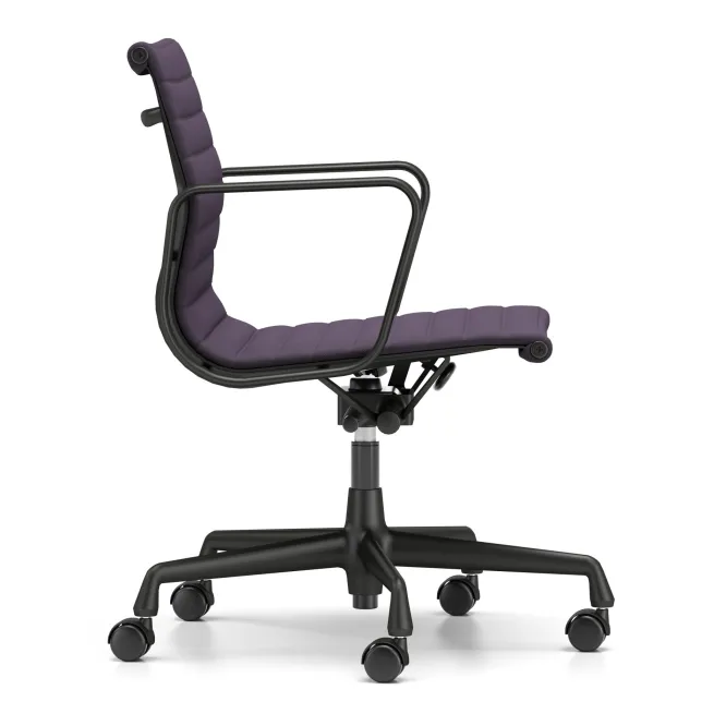 Krzesło Biurowe Aluminium Ea 117 Tkanina Track Blue - Podstawa Czarna Vitra