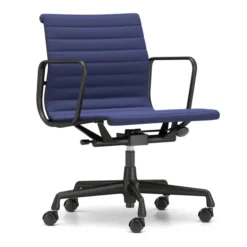 Krzesło Biurowe Aluminium Ea 117 Tkanina Track Royal - Podstawa Czarna Vitra