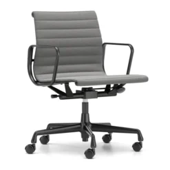 Krzesło Biurowe Aluminium Ea 118 Tkanina Track Grey - Podstawa Czarna Vitra
