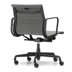 Krzesło Biurowe Aluminium Ea 118 Tkanina Track Grey - Podstawa Czarna Vitra