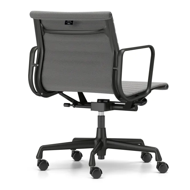 Krzesło Biurowe Aluminium Ea 118 Tkanina Track Grey - Podstawa Czarna Vitra