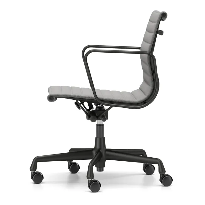 Krzesło Biurowe Aluminium Ea 118 Tkanina Track Grey - Podstawa Czarna Vitra