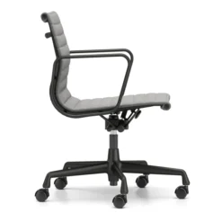 Krzesło Biurowe Aluminium Ea 118 Tkanina Track Grey - Podstawa Czarna Vitra