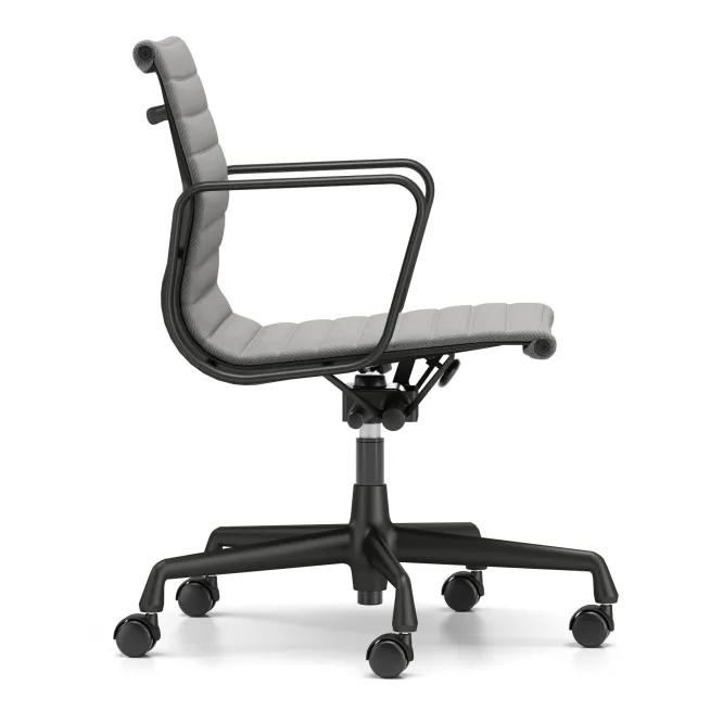 Krzesło Biurowe Aluminium Ea 118 Tkanina Track Grey - Podstawa Czarna Vitra