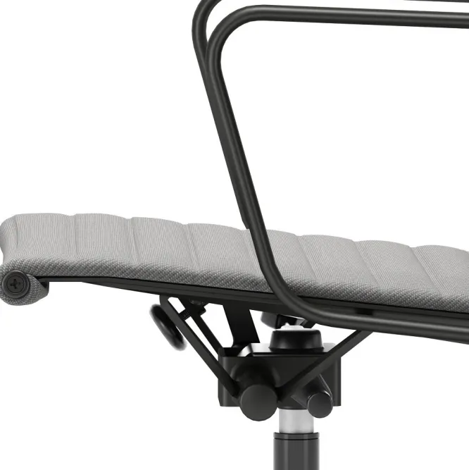 Krzesło Biurowe Aluminium Ea 118 Tkanina Track Grey - Podstawa Czarna Vitra