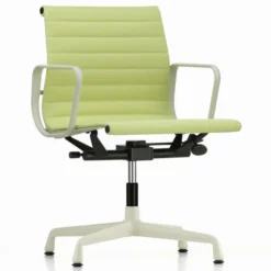 Krzesło Biurowe Aluminium Ea 132 Tkanina Track Lime - Podstawa Szara Vitra