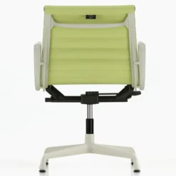 Krzesło Biurowe Aluminium Ea 132 Tkanina Track Lime - Podstawa Szara Vitra