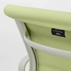 Krzesło Biurowe Aluminium Ea 132 Tkanina Track Lime - Podstawa Szara Vitra