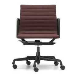 Krzesło Biurowe Aluminium Ea 117 Tkanina Track Dark Red - Podstawa Czarna Vitra