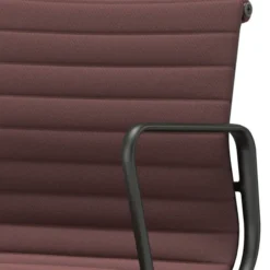 Krzesło Biurowe Aluminium Ea 117 Tkanina Track Dark Red - Podstawa Czarna Vitra