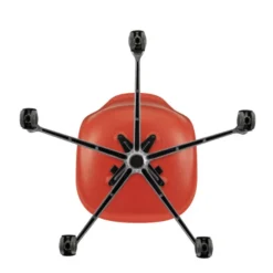 Krzesło Biurowe Eames Plastic Pscc Czerwone Vitra