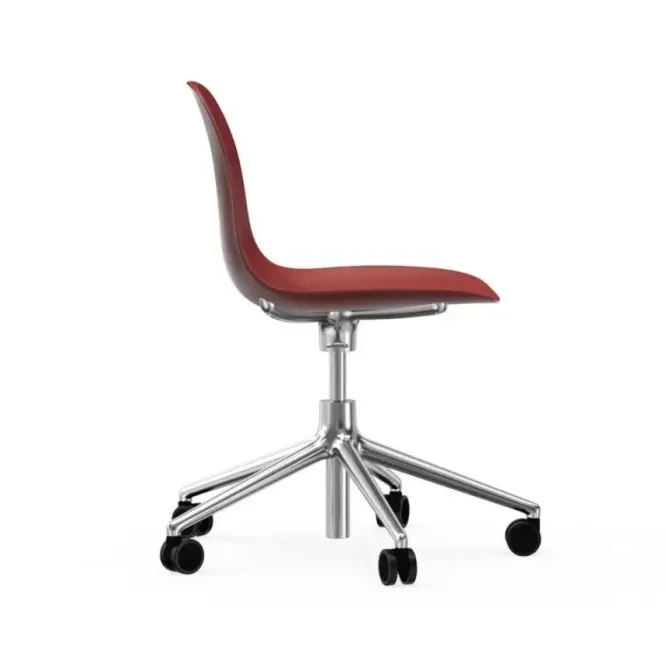 Krzesło Biurowe Form Aluminiowa Podstawa Czerwone Normann Copenhagen