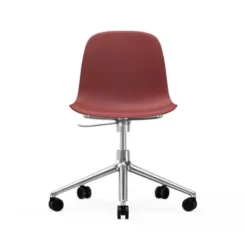 Krzesło Biurowe Form Aluminiowa Podstawa Czerwone Normann Copenhagen
