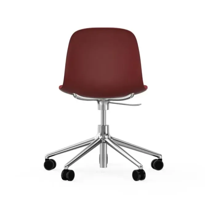 Krzesło Biurowe Form Aluminiowa Podstawa Czerwone Normann Copenhagen