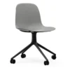 Krzesło Biurowe Form Czarna Podstawa Szare Normann Copenhagen