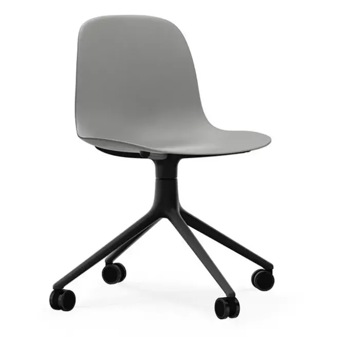 Krzesło Biurowe Form Czarna Podstawa Szare Normann Copenhagen