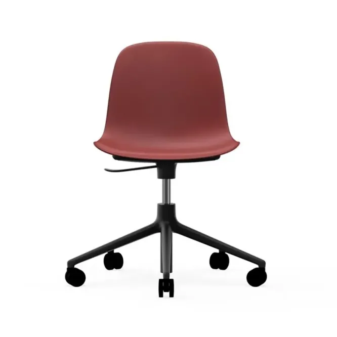 Krzesło Biurowe Form Czerwone Czarna Podstawa Normann Copenhagen