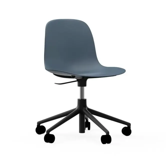 Krzesło Biurowe Form Niebieskie Czarna Podstawa Normann Copenhagen