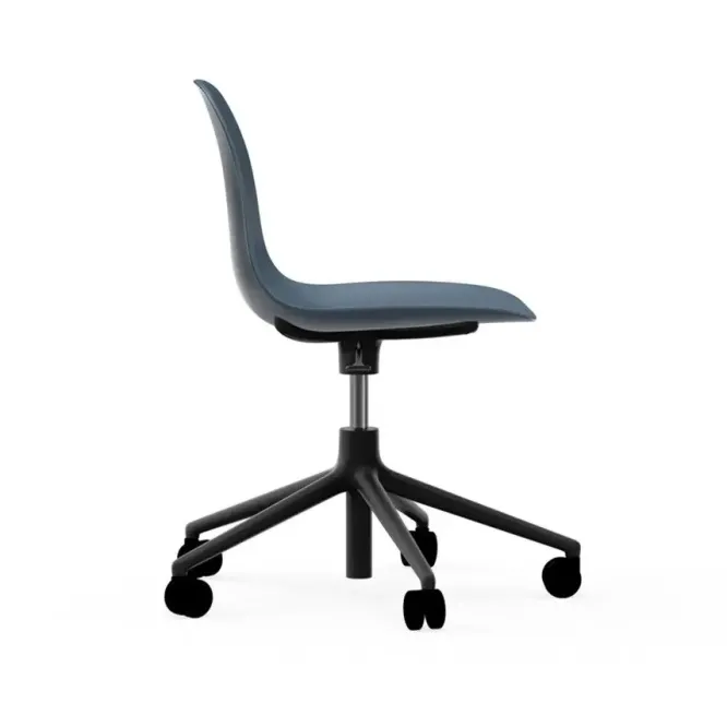 Krzesło Biurowe Form Niebieskie Czarna Podstawa Normann Copenhagen