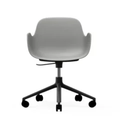 Krzesło Biurowe Form Z Podłokietnikami Czarna Podstawa Szare Normann Copenhagen