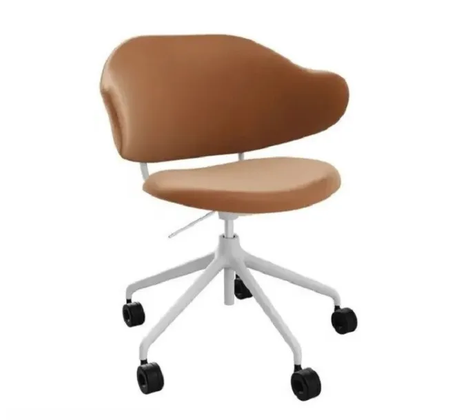 Krzesło Biurowe Holly Biała Podstawa Cognac Calligaris