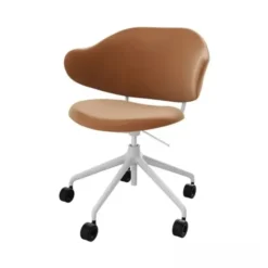 Krzesło Biurowe Holly Biała Podstawa Cognac Calligaris