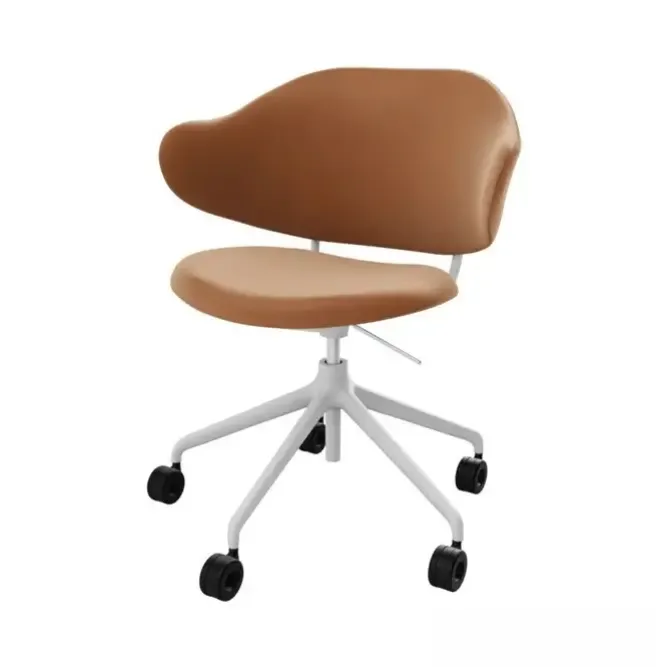 Krzesło Biurowe Holly Biała Podstawa Cognac Calligaris