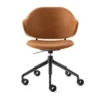 Krzesło Biurowe Holly Czarna Podstawa Cognac Calligaris