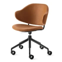 Krzesło Biurowe Holly Czarna Podstawa Cognac Calligaris