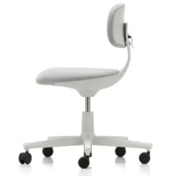 Krzesło Biurowe Rookie Tkanina Plano Cream White - Podstawa Jasnoszara Vitra