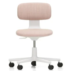 Krzesło Biurowe Rookie Tkanina Tress Pale Rose - Podstawa Jasnoszara Vitra