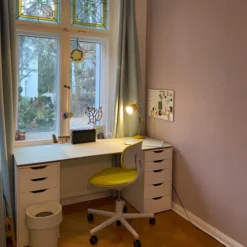 Krzesło Biurowe Rookie Tkanina Tress Pale Rose - Podstawa Jasnoszara Vitra