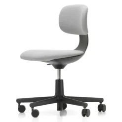Krzesło Biurowe Rookie Tkanina Plano Cream White - Podstawa Czarna Vitra