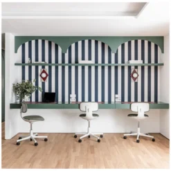 Krzesło Biurowe Rookie Tkanina Plano Cream White - Podstawa Czarna Vitra