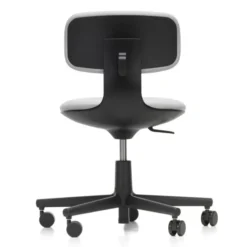 Krzesło Biurowe Rookie Tkanina Plano Cream White - Podstawa Czarna Vitra