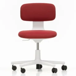 Krzesło Biurowe Rookie Tkanina Plano Red Cognac - Podstawa Jasnoszara Vitra