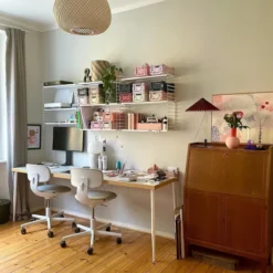 Krzesło Biurowe Rookie Tkanina Plano Red Cognac - Podstawa Jasnoszara Vitra