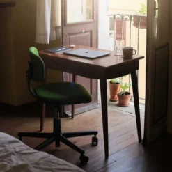 Krzesło Biurowe Rookie Tkanina Plano Red Cognac - Podstawa Jasnoszara Vitra