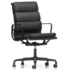 Krzesło Biurowe Soft Pad Ea 219 Skóra Naturalna - Podstawa Czarna Vitra