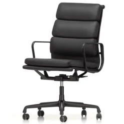 Krzesło Biurowe Soft Pad Ea 219 Skóra Naturalna - Podstawa Czarna Vitra