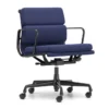 Krzesło Biurowe Soft Pad Ea 217 Tkanina Track Blue - Podstawa Czarna Vitra