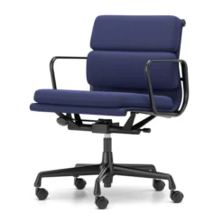 Krzesło Biurowe Soft Pad Ea 217 Tkanina Track Blue - Podstawa Czarna Vitra