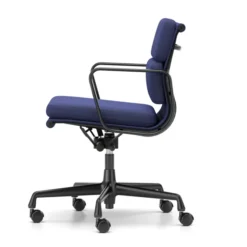 Krzesło Biurowe Soft Pad Ea 217 Tkanina Track Blue - Podstawa Czarna Vitra