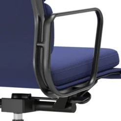 Krzesło Biurowe Soft Pad Ea 217 Tkanina Track Blue - Podstawa Czarna Vitra