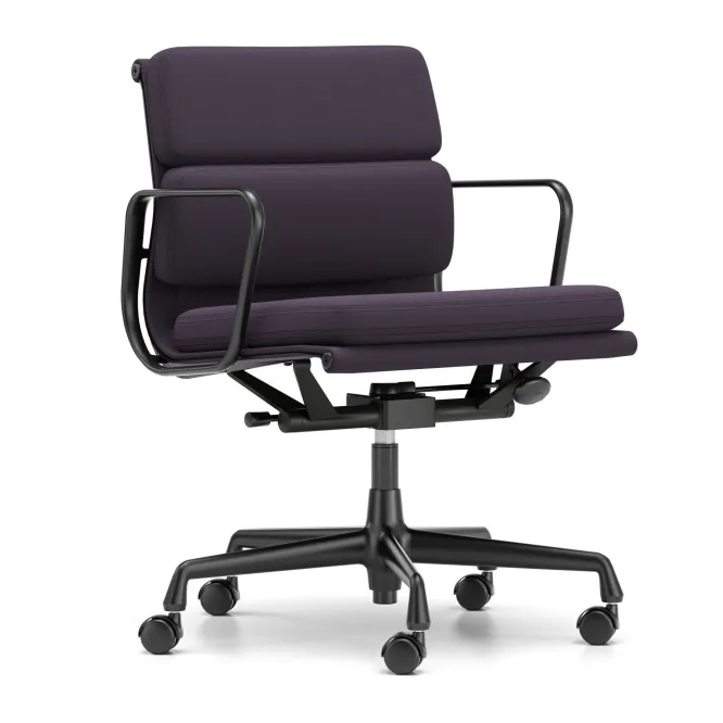 Krzesło Biurowe Soft Pad Ea 217 Tkanina Track Chestnut - Podstawa Czarna Vitra